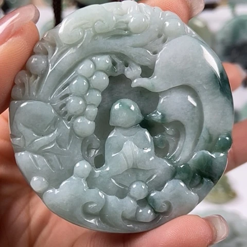 翡翠颈饰未镶嵌悟道福利有棉感