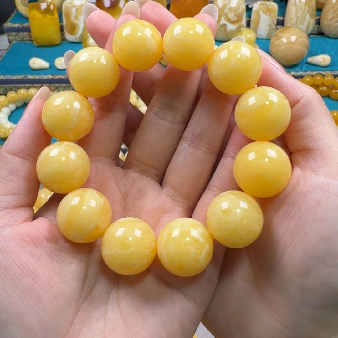 琥珀未镶嵌手链同料