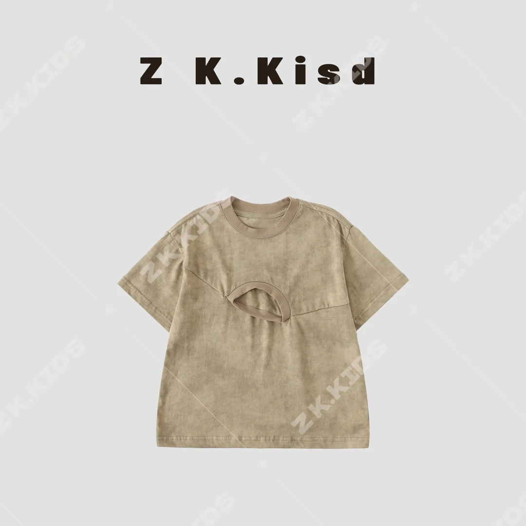 【Z＆K】中大童韩版百搭时短袖T恤 zk-121766