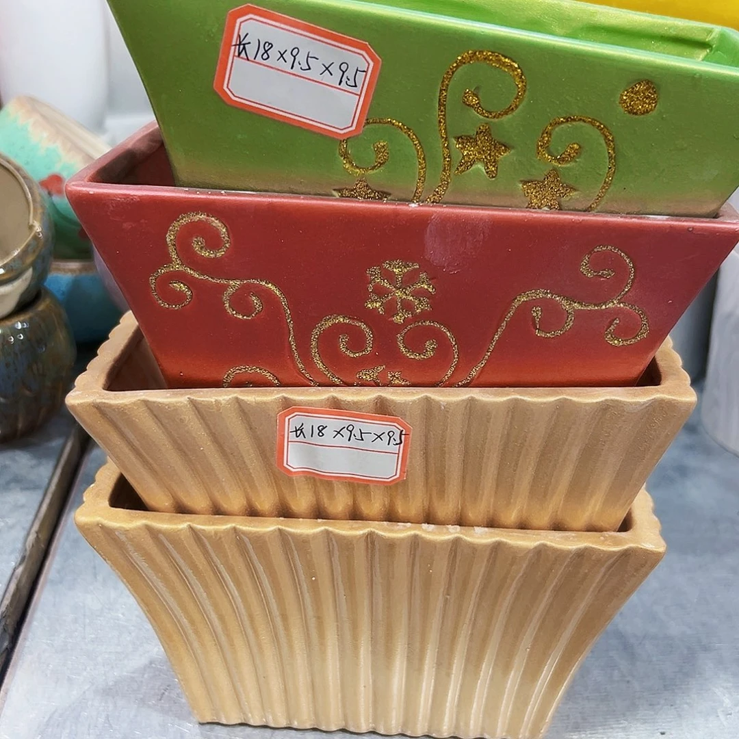 有孔，外贸尾单陶瓷花盆凑单10米包邮