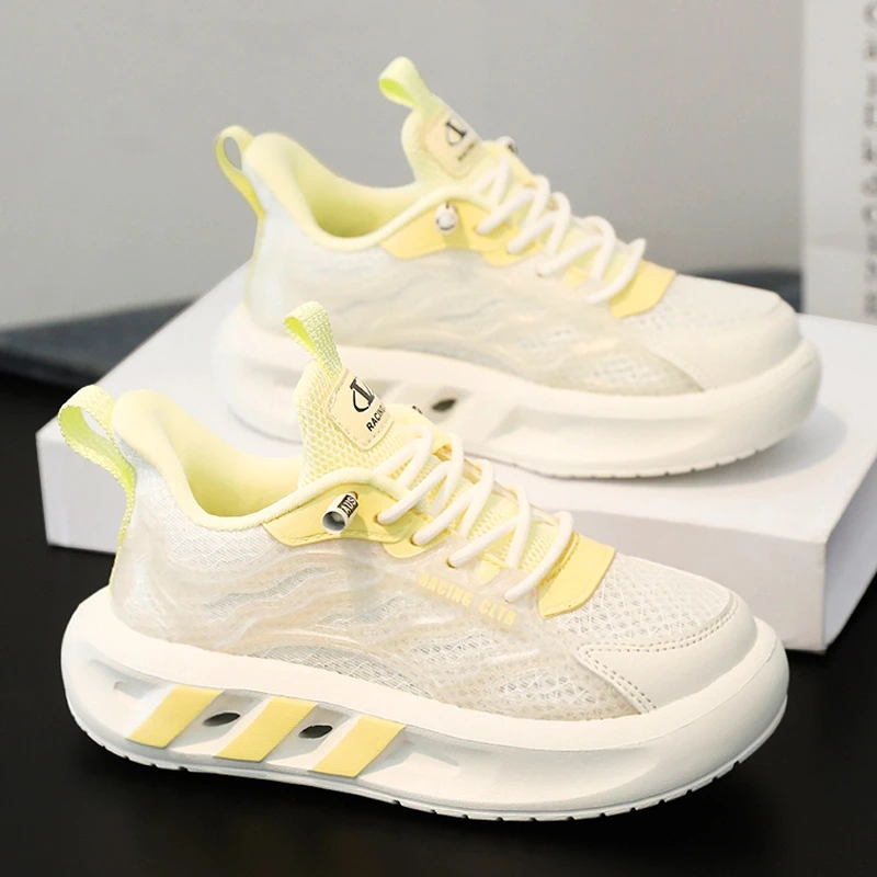 安踏联名女童运动鞋却爱春夏儿童适配网面透气老爹小白鞋女孩跑步