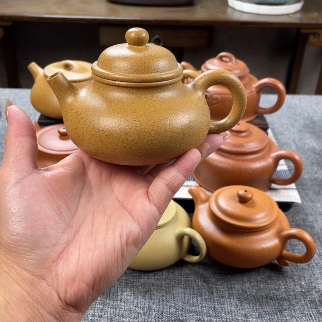 紫砂茶壶黄金段容天全手30目200