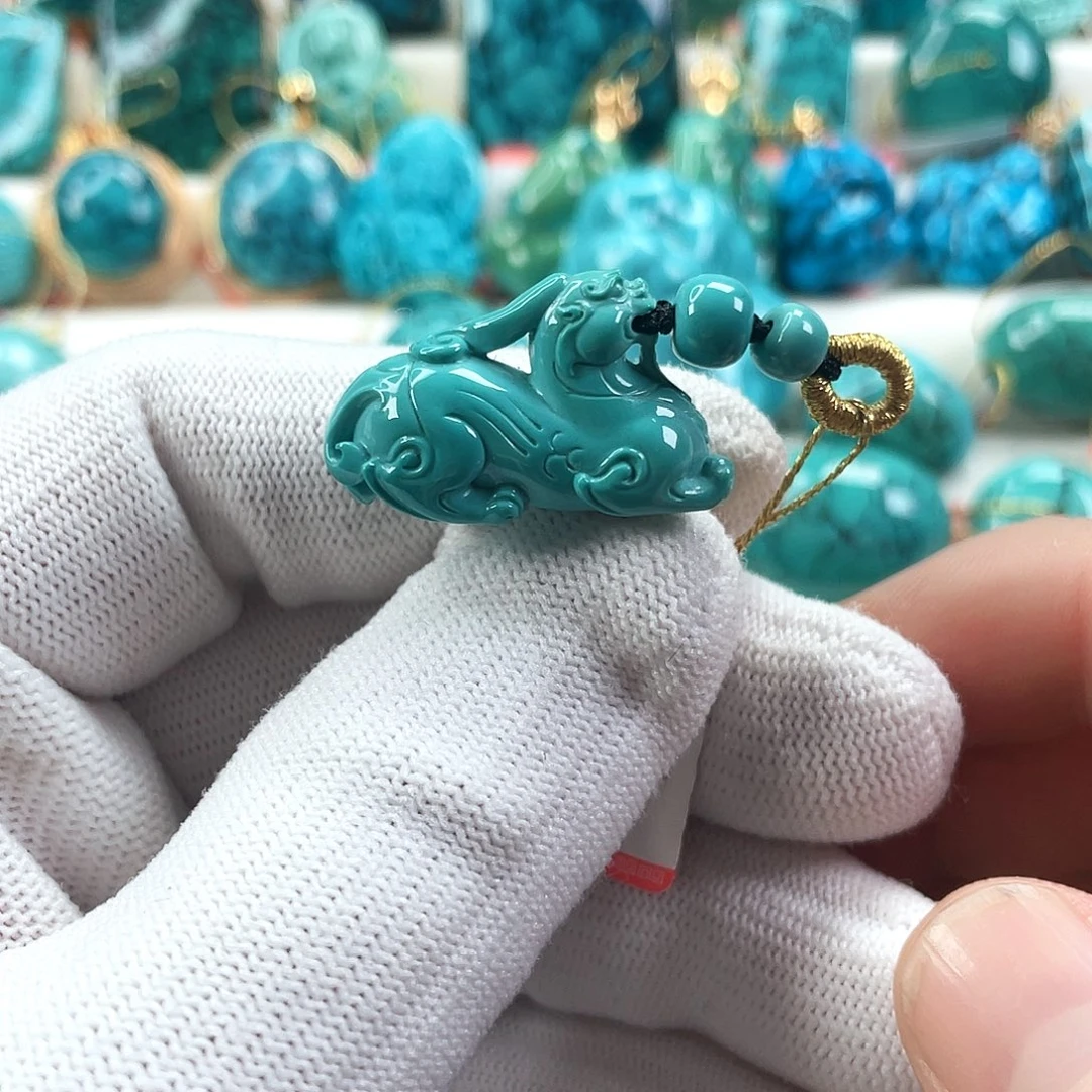 绿松石未镶嵌车挂