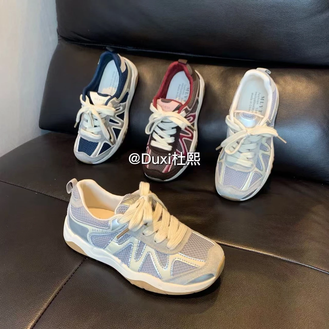 Duxi杜熙2025新款网鞋运动鞋夏季透气休闲软底舒适百搭低帮