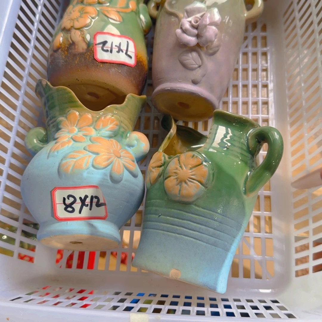 紫砂花盆粗陶精雕
