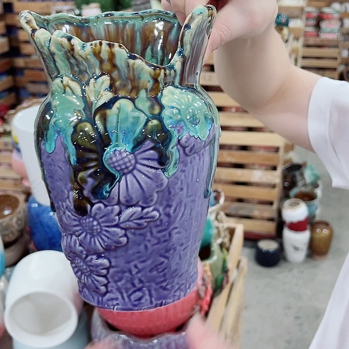 有孔，凑10元包邮陶瓷花盆发货！