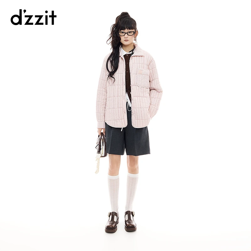 【90白鹅绒】dzzit地素羽绒服25秋多巴胺薄款中长外套女3J3K3031G