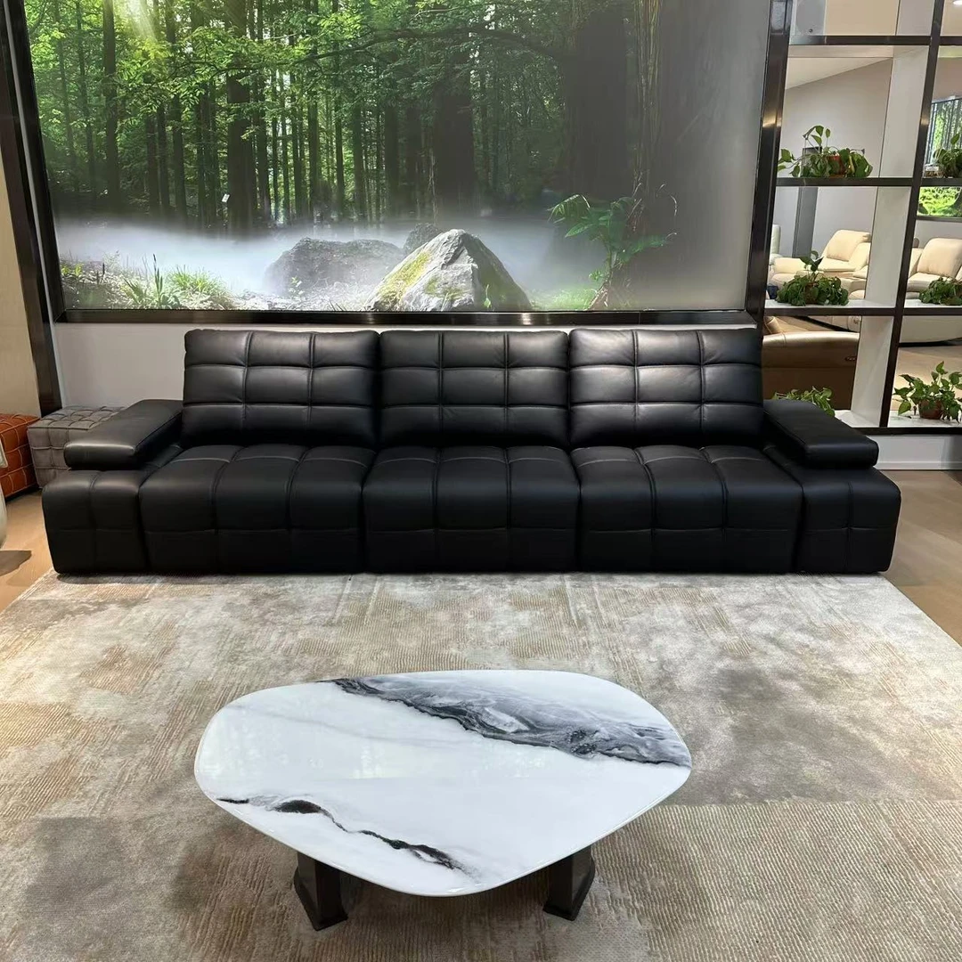 意式极简劳伦斯电动功能客厅沙发电动沙发床