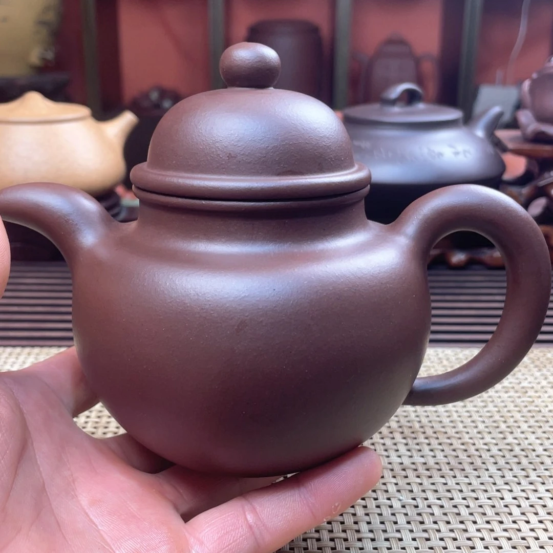 茶壶紫砂明**兴 紫泥撮球壶