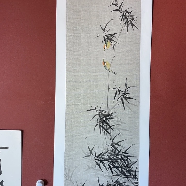 国画听兰老师花鸟
