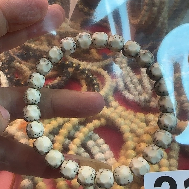 *****星月菩提手串9改超大留白糯冰全玉化无相