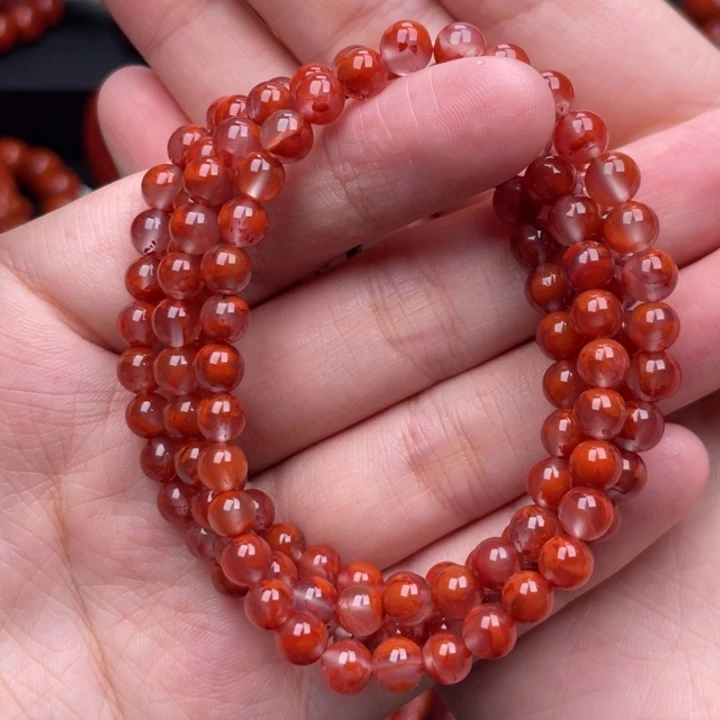 南红玛瑙未镶嵌珠宝奇石多圈5.5mm
