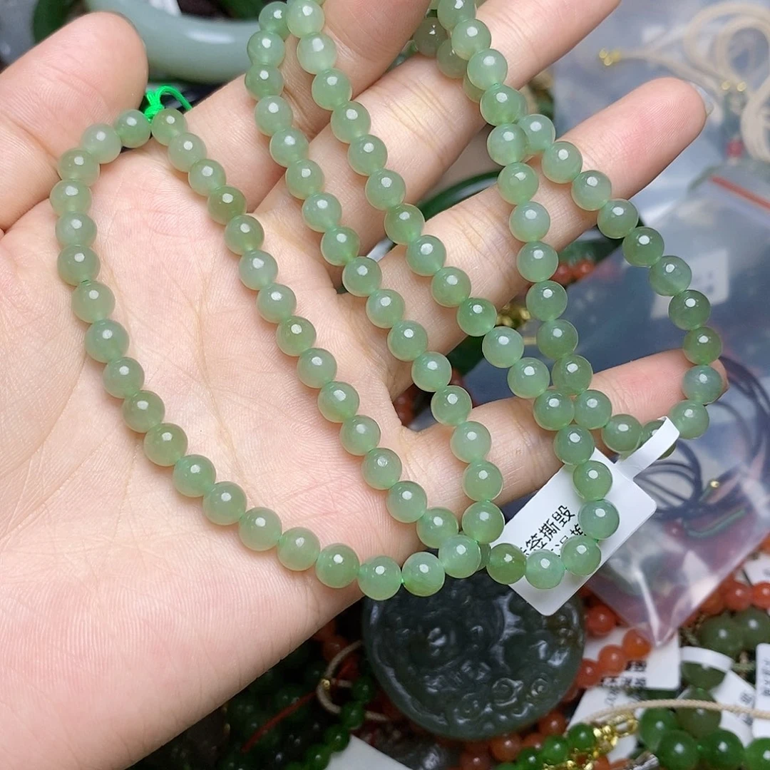 手串未镶嵌和田玉（碧玉）