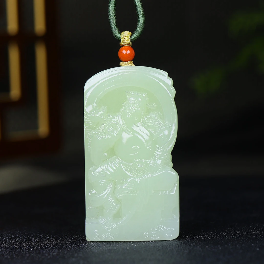 010233和田玉黄玉关公玉牌