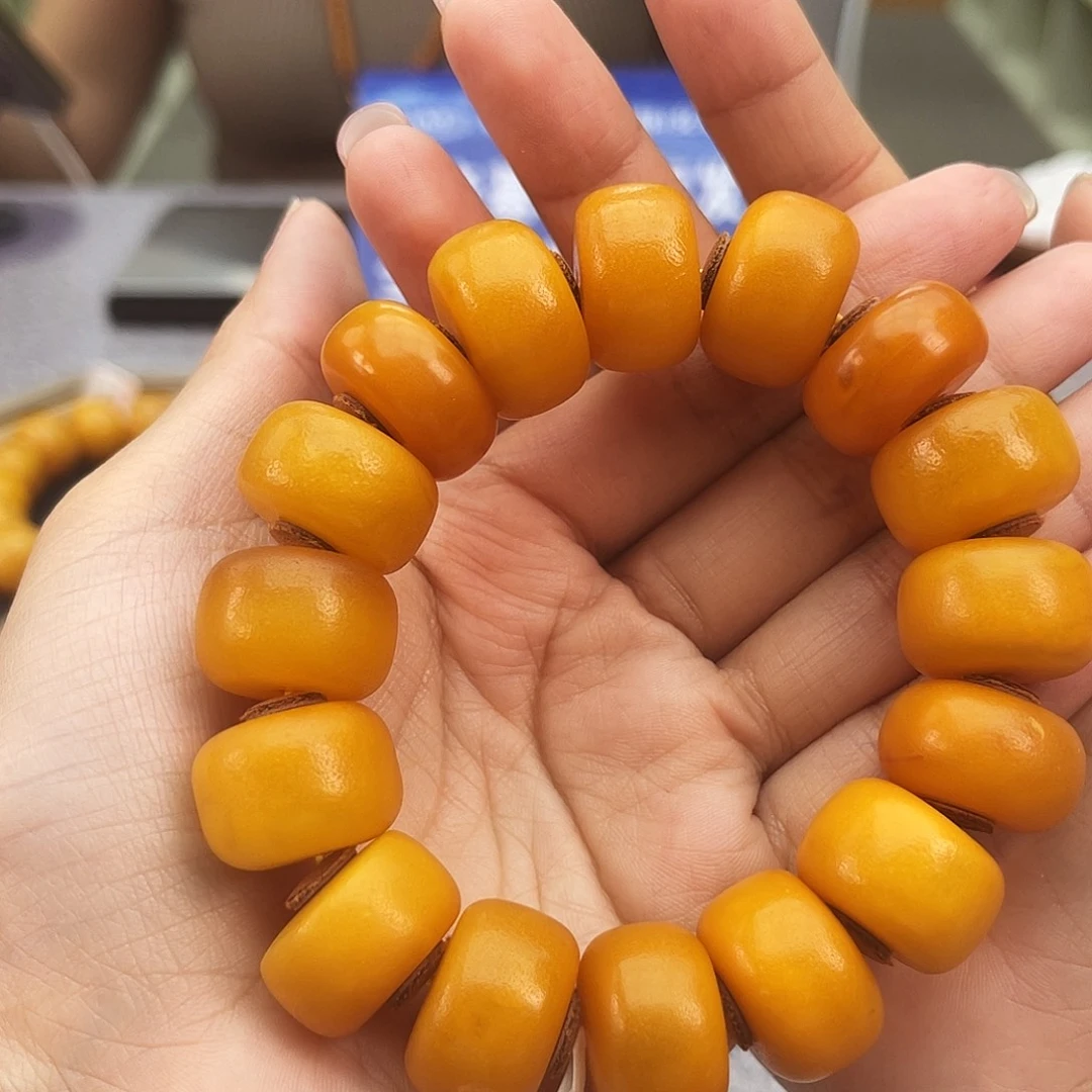 手链琥珀未镶嵌21m橘皮