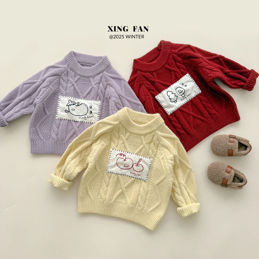 【现货】星范童装2025年冬装新款女童加厚针织毛衣254-XF-54717