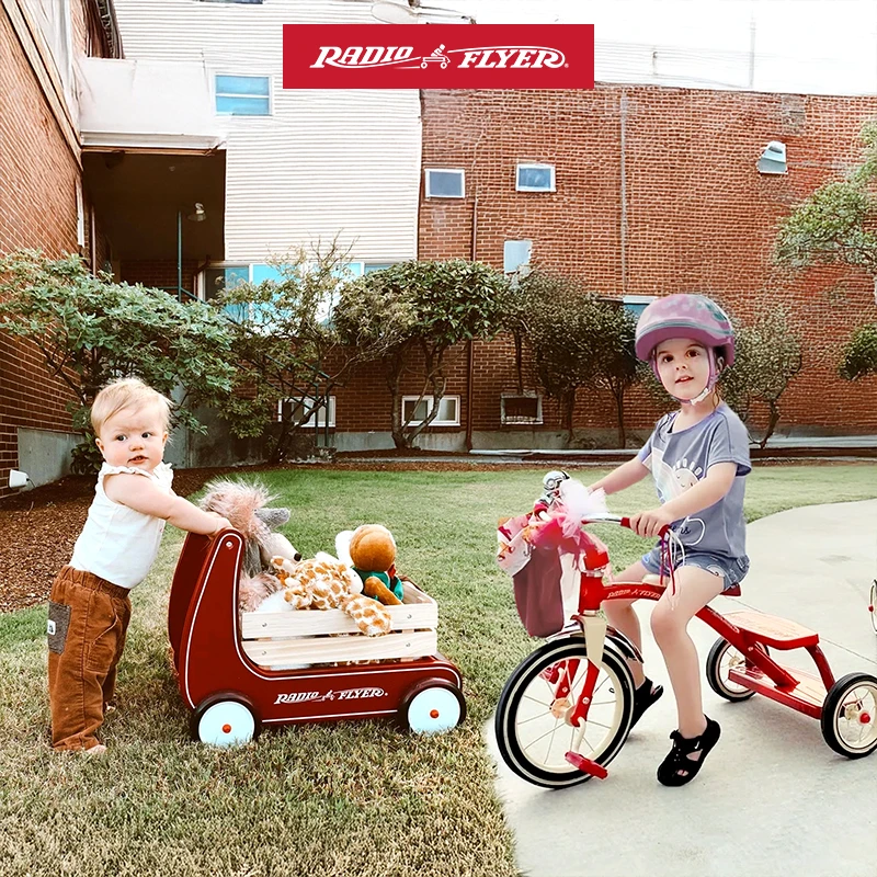 1917美国「儿童玩具品牌」Radio Flyer幼儿三轮车手推车学步车玩具