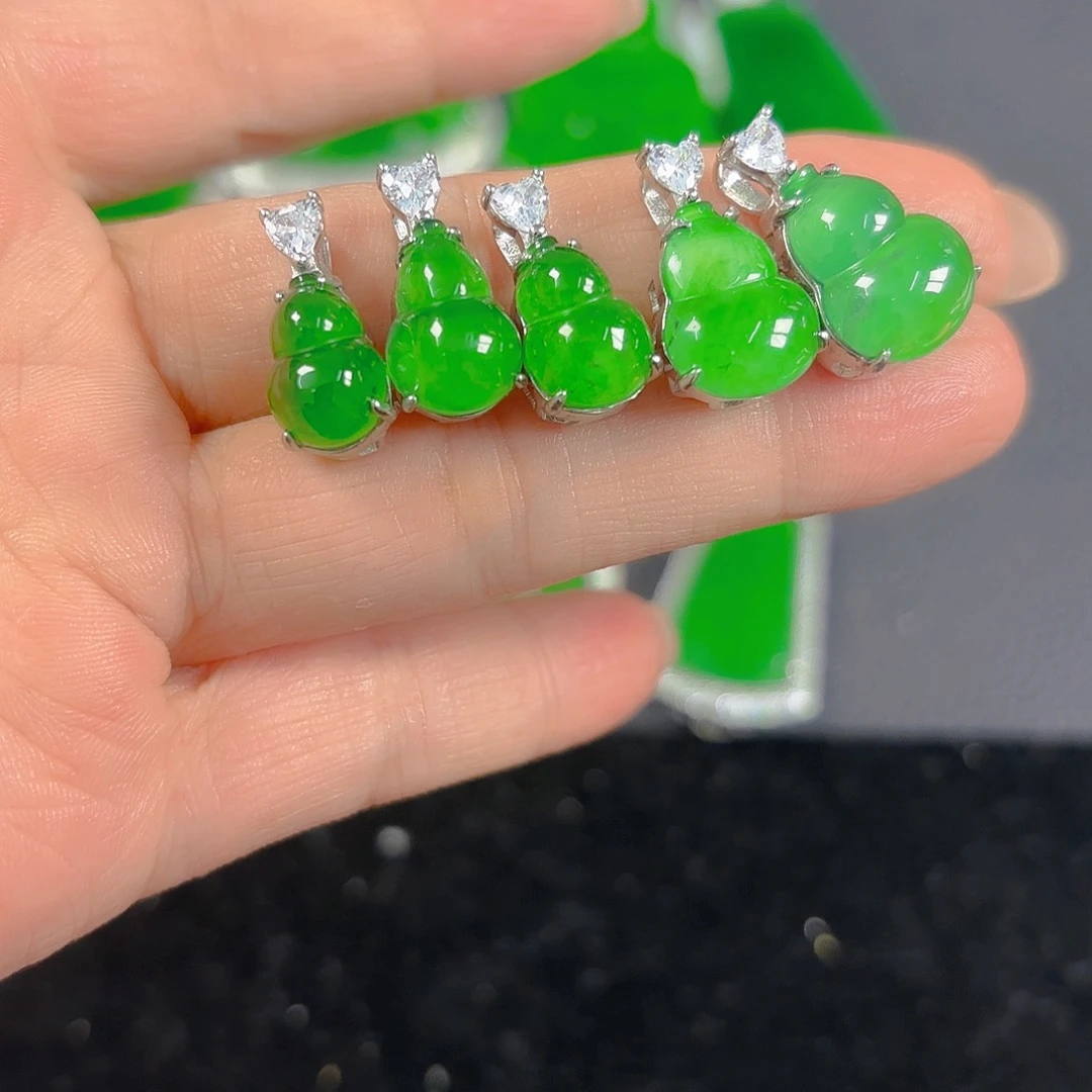翡翠银S925镶嵌吊坠(不含链)