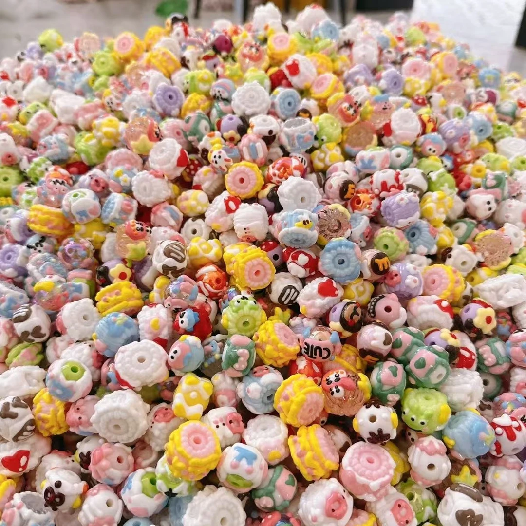 ZZZ编码链接：直播间单款手绘珠重油轻油机绘珠彩绘珠重工手绘珠子