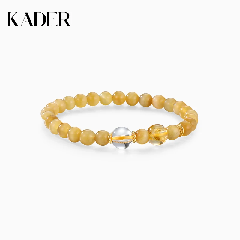 KADER/卡蒂罗金絮虎眼石手串925银新中式小众星云能量场SL4189