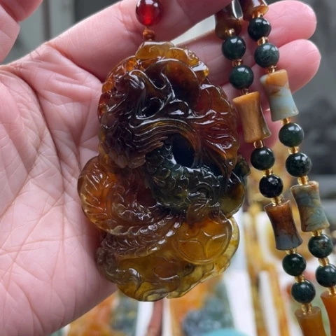 岫玉未镶嵌挂件挂件