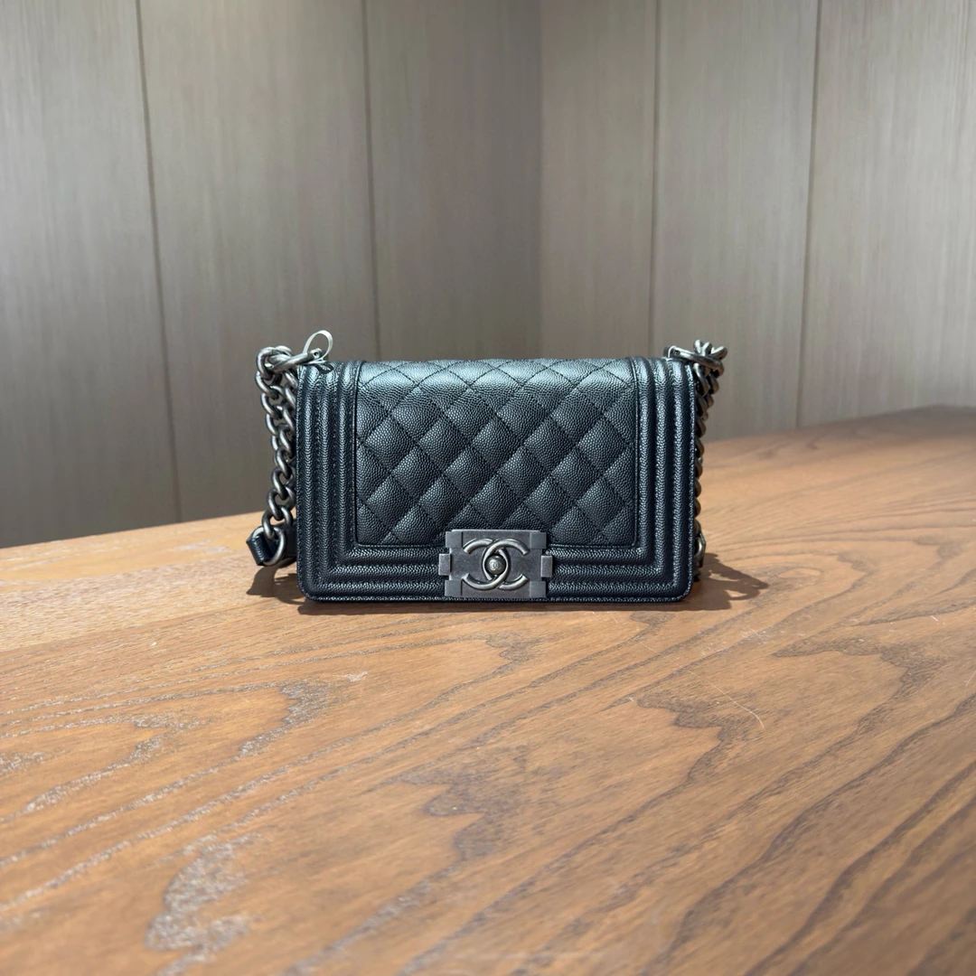 99新 Chanel/香奈儿  leboy链条包 芯片尺寸20×12yz