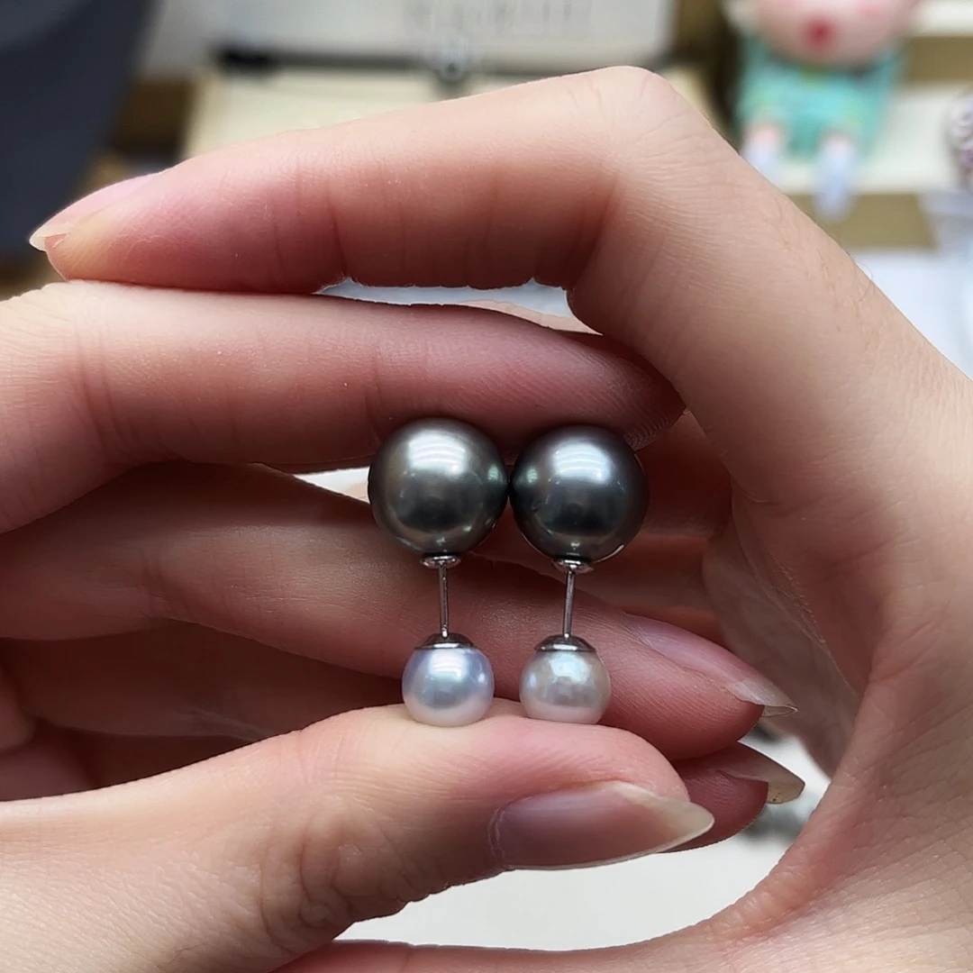 海水珍珠未镶嵌耳饰