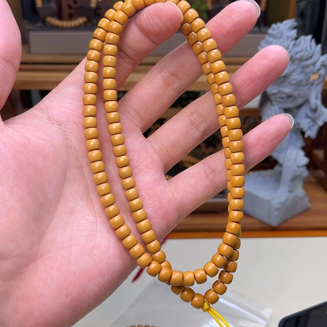 手串/手链橄榄核【听松文玩】sss级工艺精品橄榄核尖长串6.4素