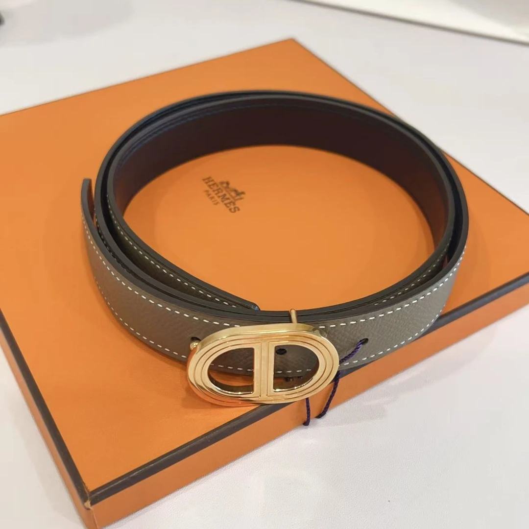 99新 Hermes/爱马仕 蔚蓝/腰带/75cm/LZ1114AMS9994