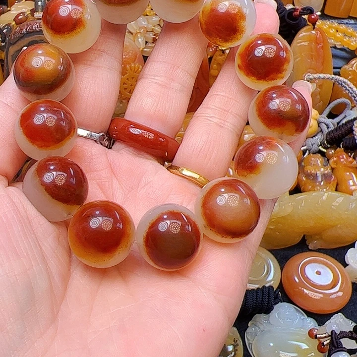 石英质玉（黄龙玉）合金戒指