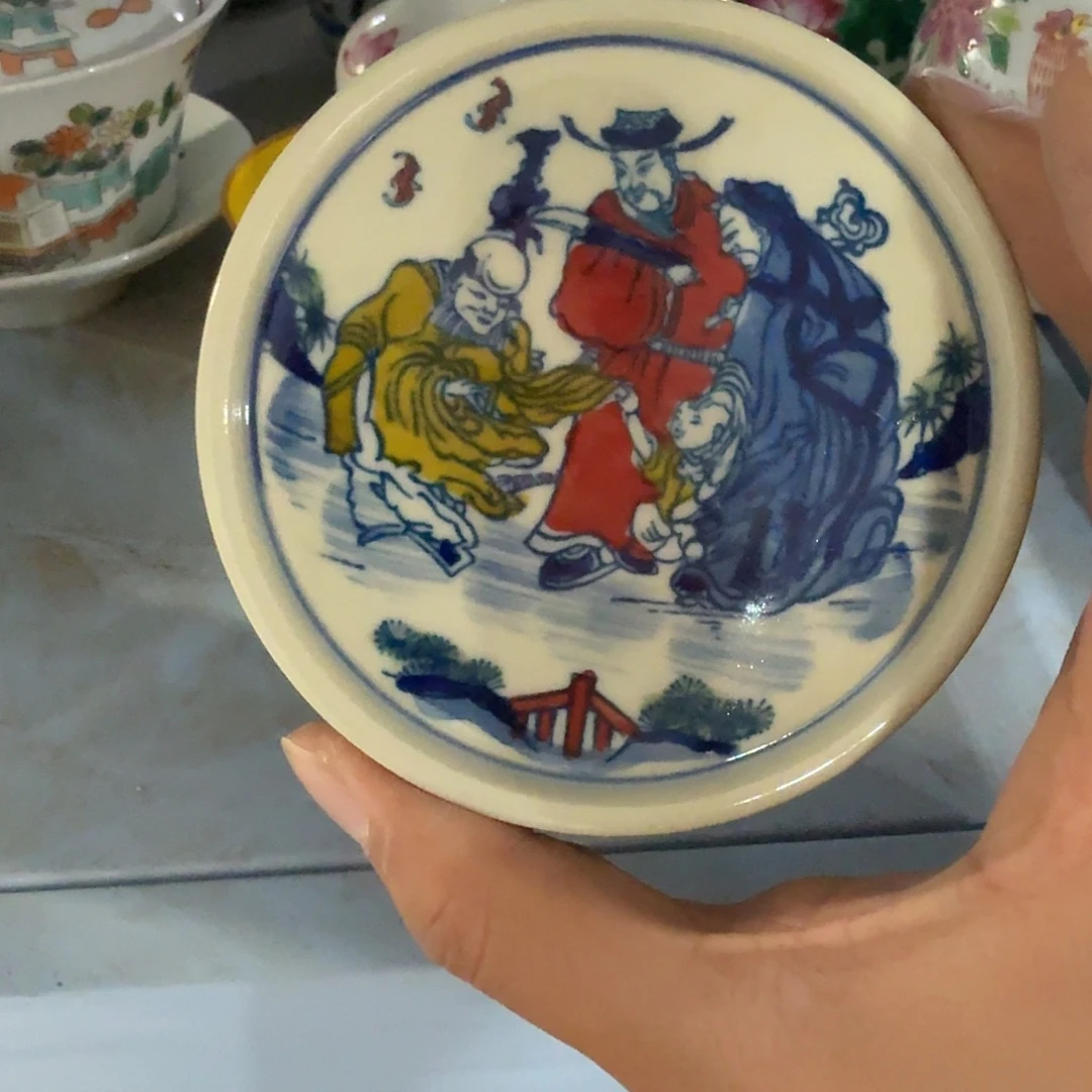 瓷片摆件手绘瓷器全部处理