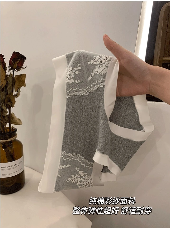 少女风法式日系ins女三角内裤打底秋冬三角裤无痕688