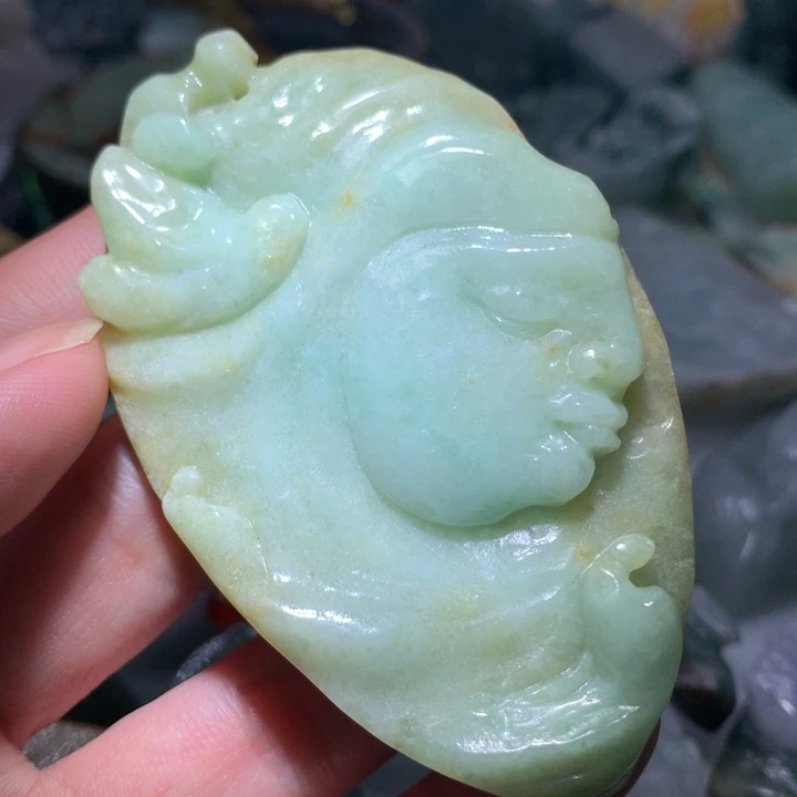 翡翠颈饰未镶嵌保真天然A货翡翠