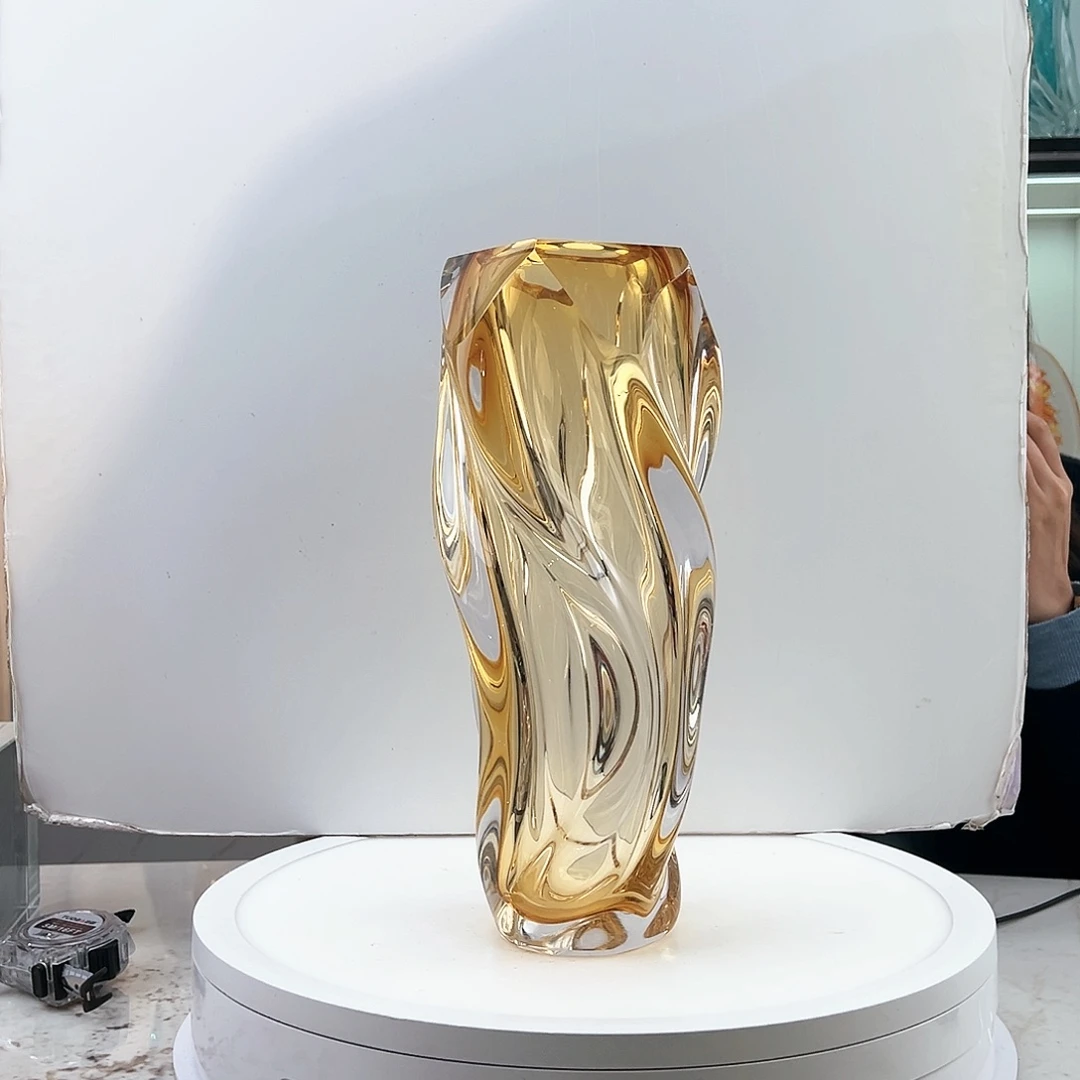 茶盏琉璃水晶花瓶