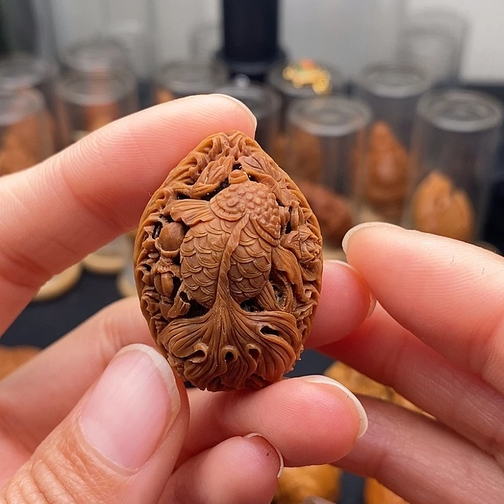 橄榄核吊坠我*我核桃金鱼