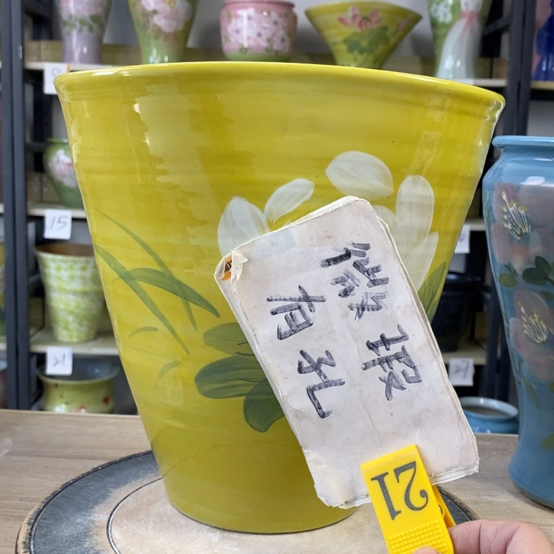 景德镇手工手绘陶瓷花盆