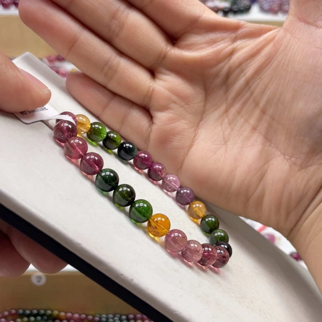 碧玺手串未镶嵌7.5mmmmmmmmmmmmmmmm