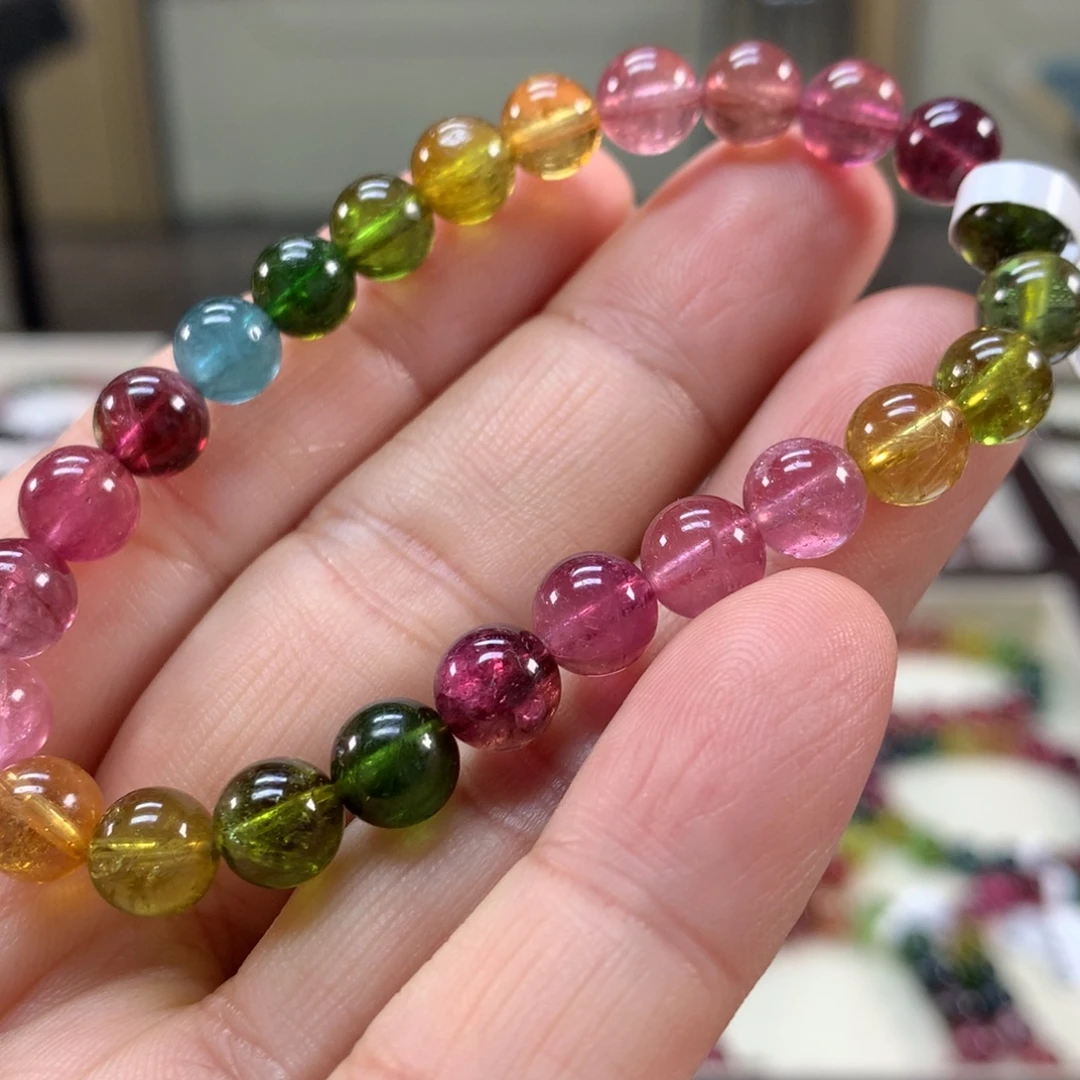 未镶嵌手链碧玺7.3左右