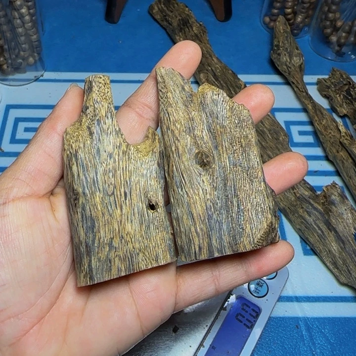 木马*亮手工艺雕塑根雕木方板材47克