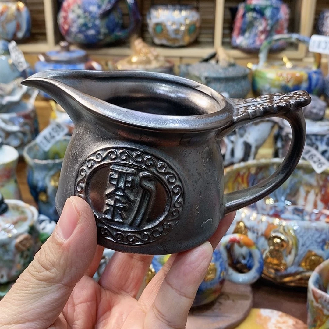 粗陶志野柴烧茶器