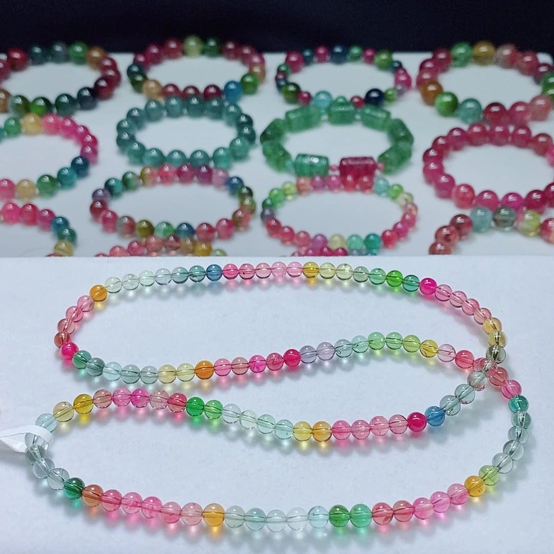 手链未镶嵌碧玺玻璃体5.3mm左右