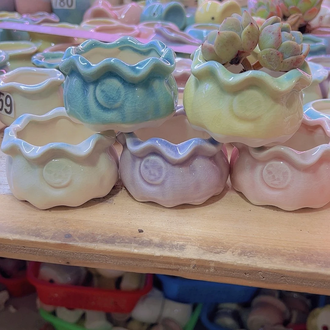 陶瓷花盆当场满12包邮