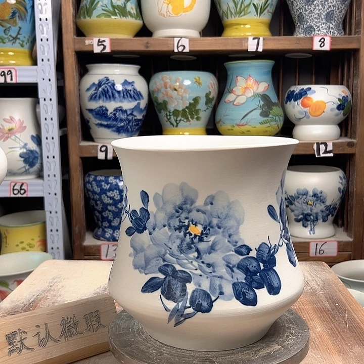 陶小蛮腰兰兰牡丹陶瓷