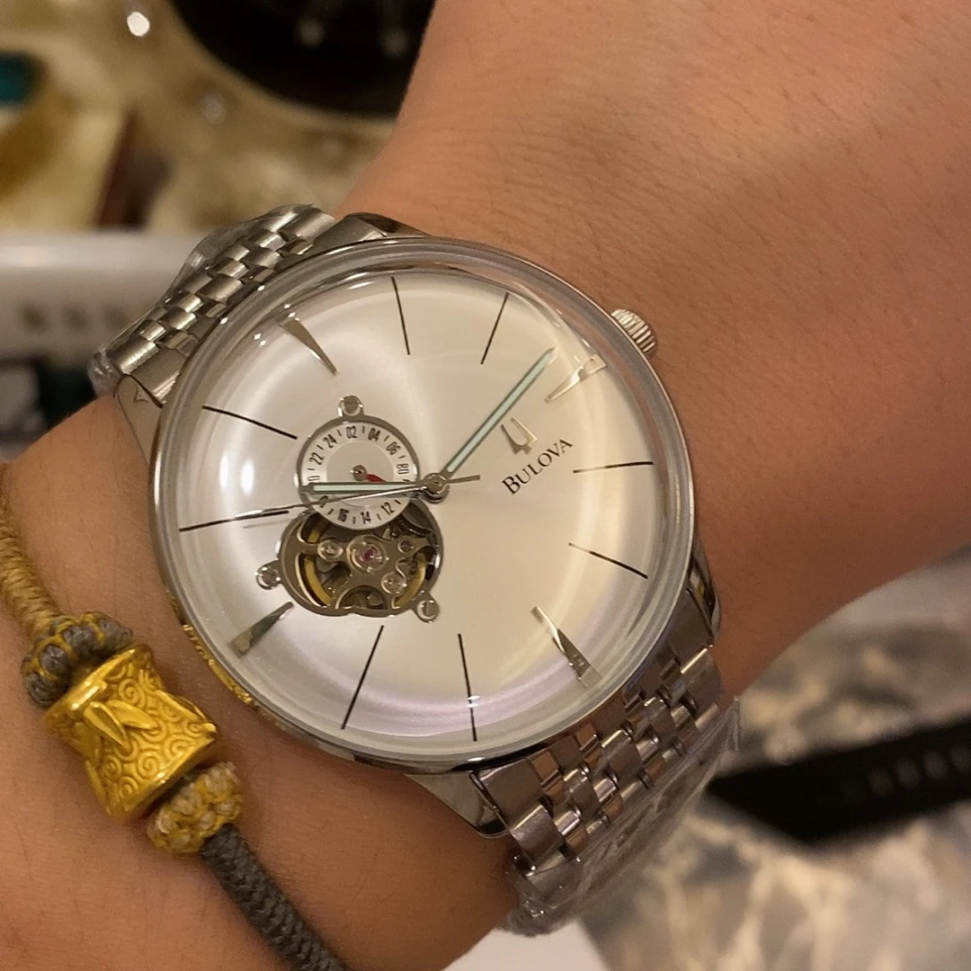 精钢宝路华大脸猫全自动机械表