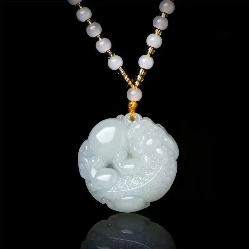 【招财貔貅】国风琉璃貔貅抱球吊坠手工复古项链