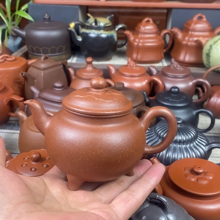 茶壶紫砂大彬如意150-250cc原矿宝山红降坡泥特价