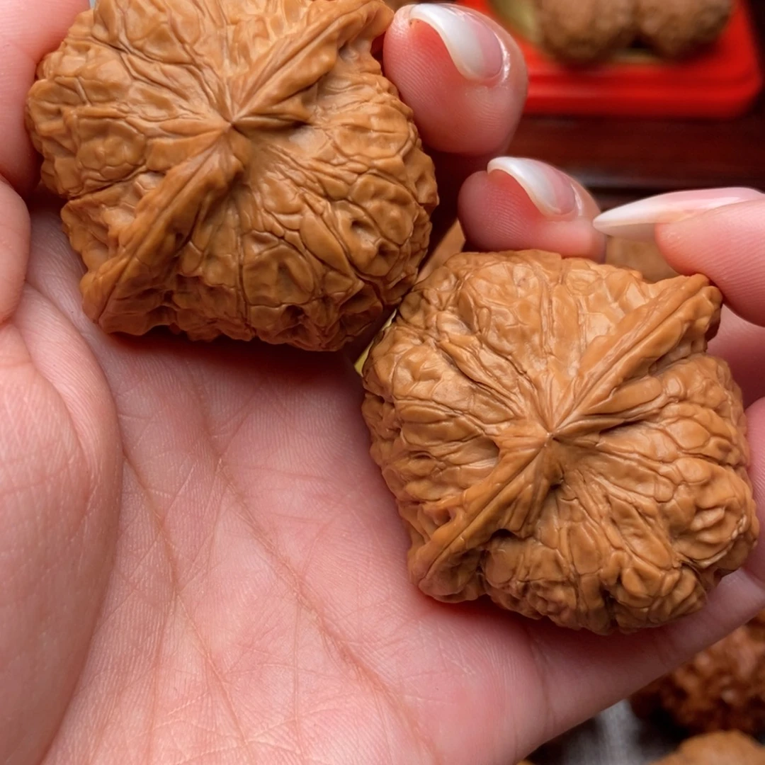 文玩核桃把件毕业红皮南瓜44全品