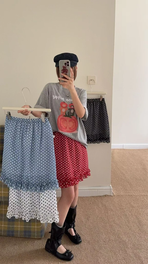 【百搭波点裙】休闲慵懒风气质波点裙女不挑人韩