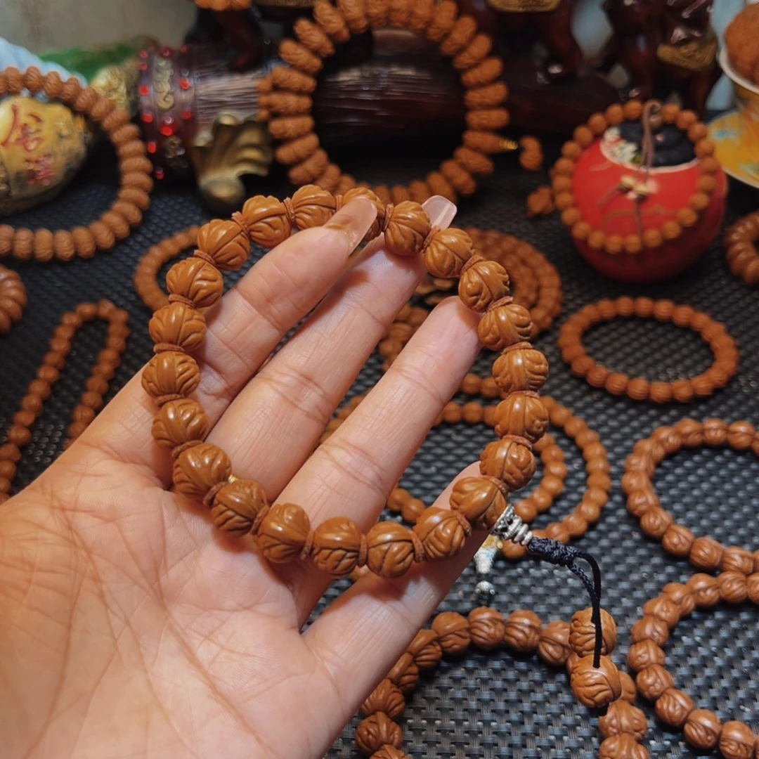 桃核手串13精品小金豆手持