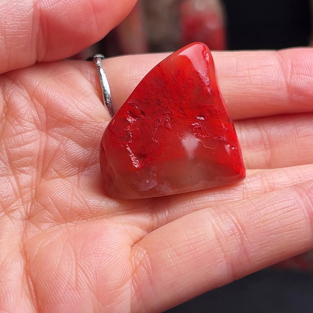 巴林石印石鸡血石随形章